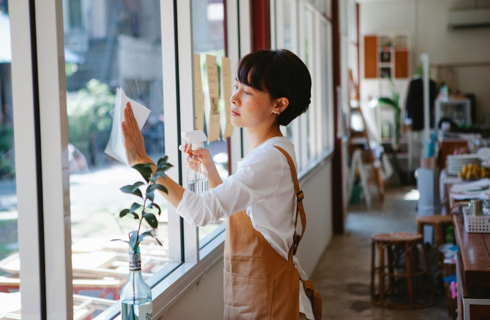 ハウスクリーニング作業のイメージ（日本人スタッフ）
